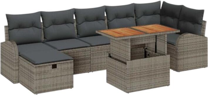 vidaXL Gartensofa-Set Polyrattan 8-tlg. (3361307) vidaXL Gartensofa-Set Polyrattan 8-tlg. (3361307)