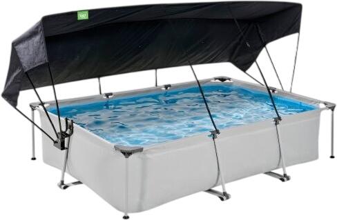 Exit Soft Grey Pool mit Filterpumpe und Sonnensegel 300 x 200 x 65cm (30.23.32.50)