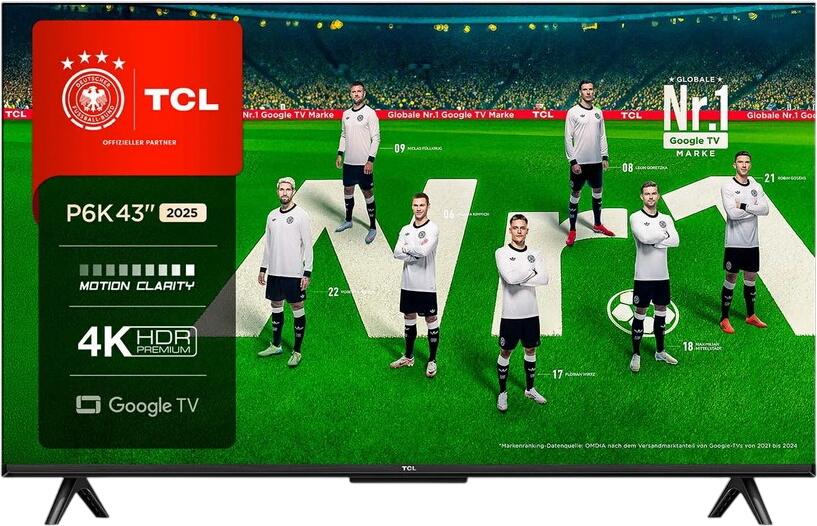 TCL 43" P6K 4K HDR TV 43P6K