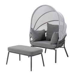 Leco Clara Sessel mit Fußhocker