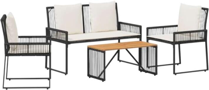 vidaXL Gartenmöbel-Set Polyrattan 4-tlg. (42025148)
