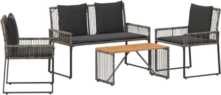 vidaXL Gartenmöbel-Set Polyrattan 9-tlg. (42025149) vidaXL Gartenmöbel-Set Polyrattan 9-tlg. (42025149)