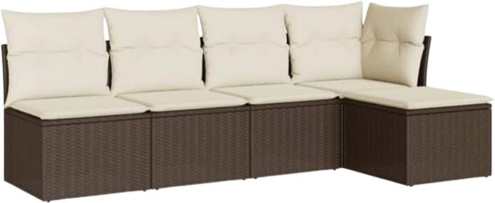 vidaXL Garten-Sofagarnitur mit Kissen Polyrattan 5-tlg. (3217523) vidaXL Garten-Sofagarnitur mit Kissen Polyrattan 5-tlg. (3217523)