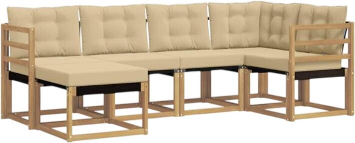 vidaXL Outdoor-Sofagarnitur mit Kissen 6-tlg. (3389635)