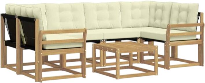 vidaXL Outdoor-Sofagarnitur mit Kissen 7-tlg. (3389260)