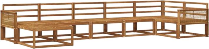vidaXL Outdoor-Sofagarnitur Massivholz Akazie 7-tlg. (3382747)