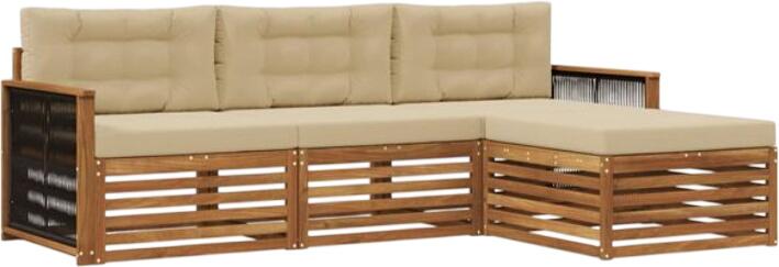 vidaXL Outdoor-Sofagarnitur 249 x 162,5 x 73 cm (3383206)