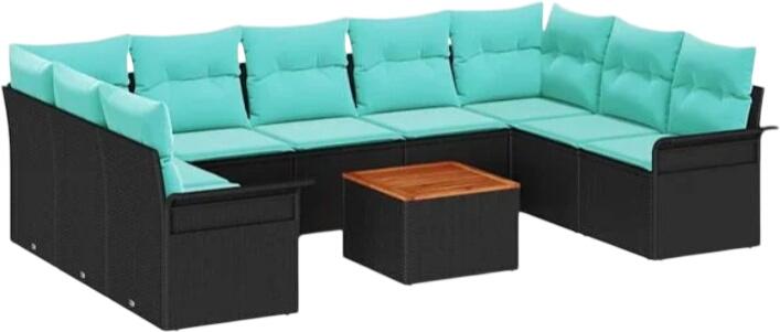 vidaXL Gartensofa-Set Polyrattan 10-tlg. (3356044) vidaXL Gartensofa-Set Polyrattan 10-tlg. (3356044)
