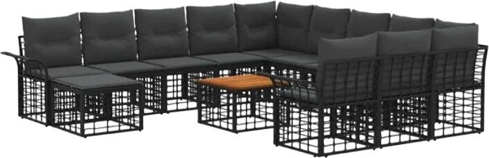 vidaXL Gartensofa-Set Polyrattan 13-tlg. (3437827) vidaXL Gartensofa-Set Polyrattan 13-tlg. (3437827)
