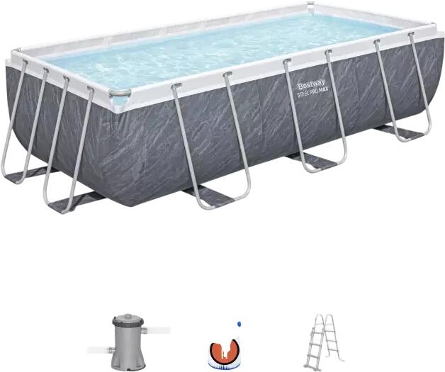 Bestway Steel Pro MAX Aufstellpool-Set 404 x 201 x 100 cm (56721_25) Bestway Steel Pro MAX Aufstellpool-Set 404 x 201 x 100 cm (56721_25)