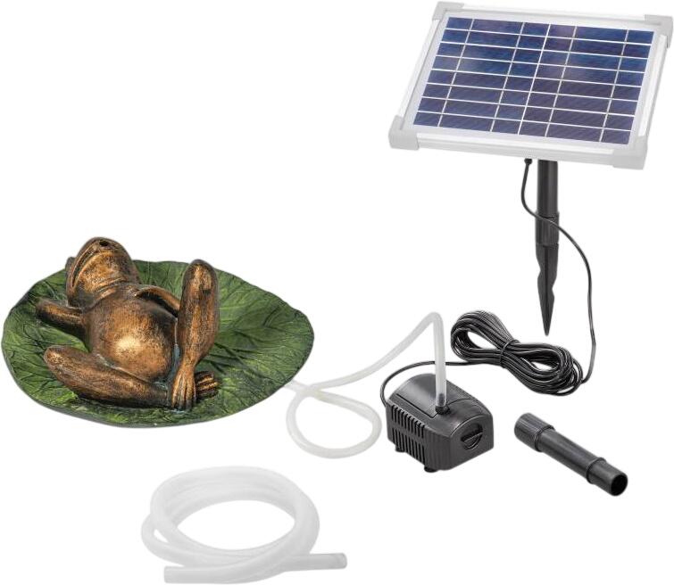 Esotec Solar Wasserspeier-Set treibender Frosch auf Seerosenblatt (101672) Esotec Solar Wasserspeier-Set treibender Frosch auf Seerosenblatt (101672)