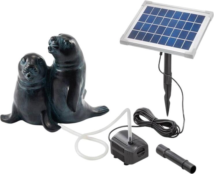 Esotec Solar Wasserspeier-Set Seehundpaar Paula & Paul (101656)
