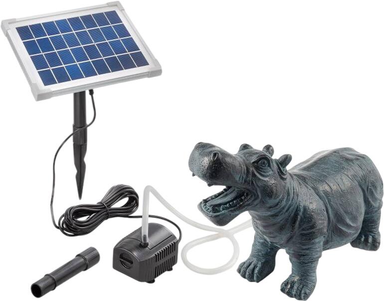 Esotec Solar Wasserspeier-Set Flusspferd Hippo (101658) Esotec Solar Wasserspeier-Set Flusspferd Hippo (101658)