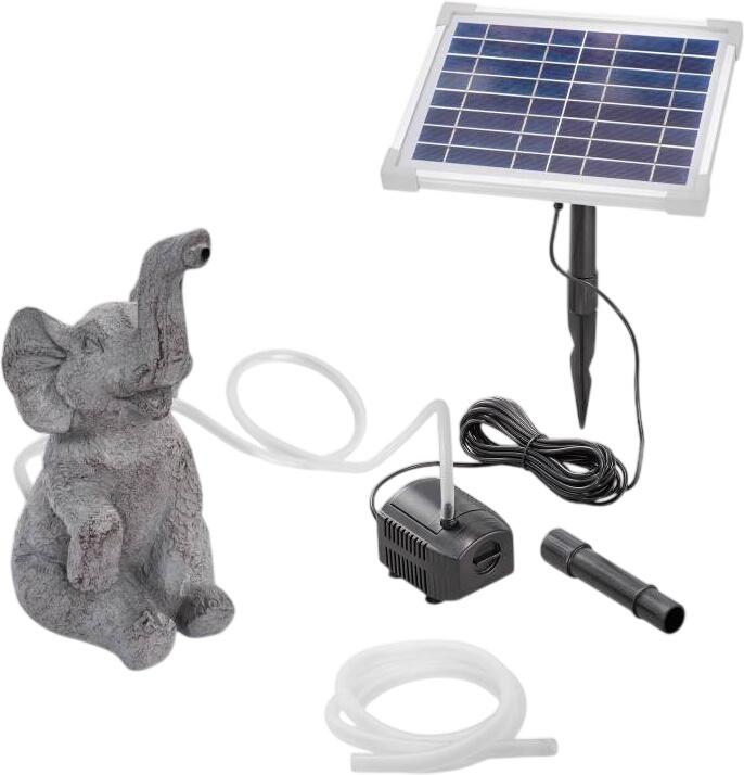 Esotec Solar Wasserspeierset sitzender Elefant Lumi (101675) Esotec Solar Wasserspeierset sitzender Elefant Lumi (101675)