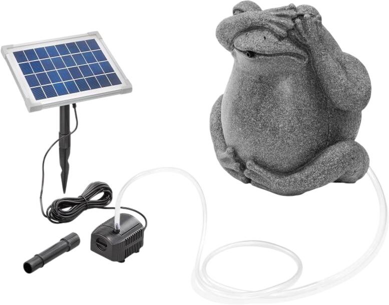 Esotec Solar Wasserspeier-Set sitzender Frosch (101666)