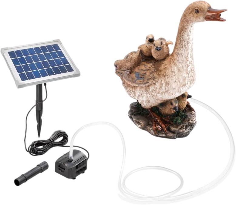 Esotec Solar Wasserspeier-Set Gans mit Küken (101669)
