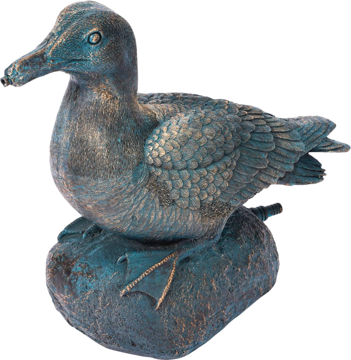 Esotec Wasserspeier-Figur Ente Samuel im Altkupfer-Design (100772) Esotec Wasserspeier-Figur Ente Samuel im Altkupfer-Design (100772)