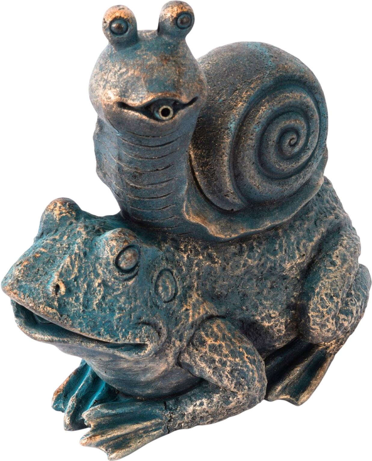 Esotec Wasserspeier-Figur Max und Moritz im Altkupfer-Design (100774)