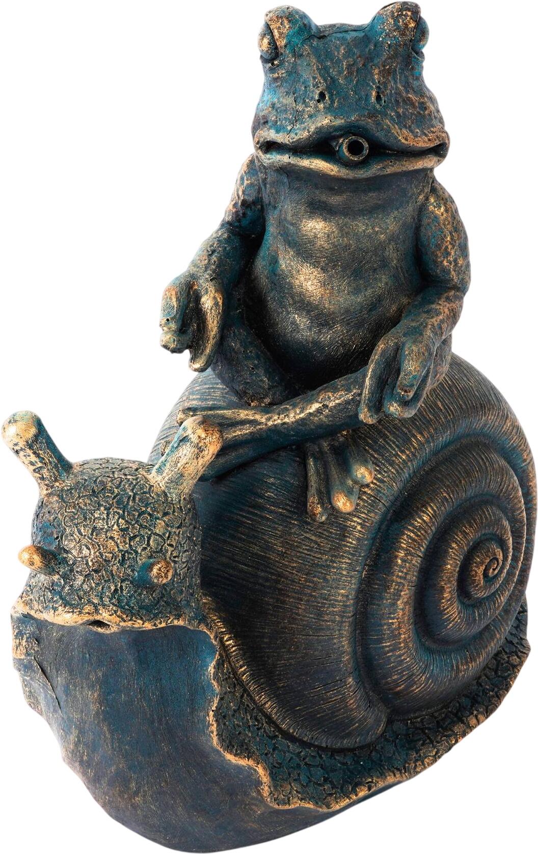 Esotec Wasserspeier-Figur Lilly und Nelly im Altkupfer-Design (100775)