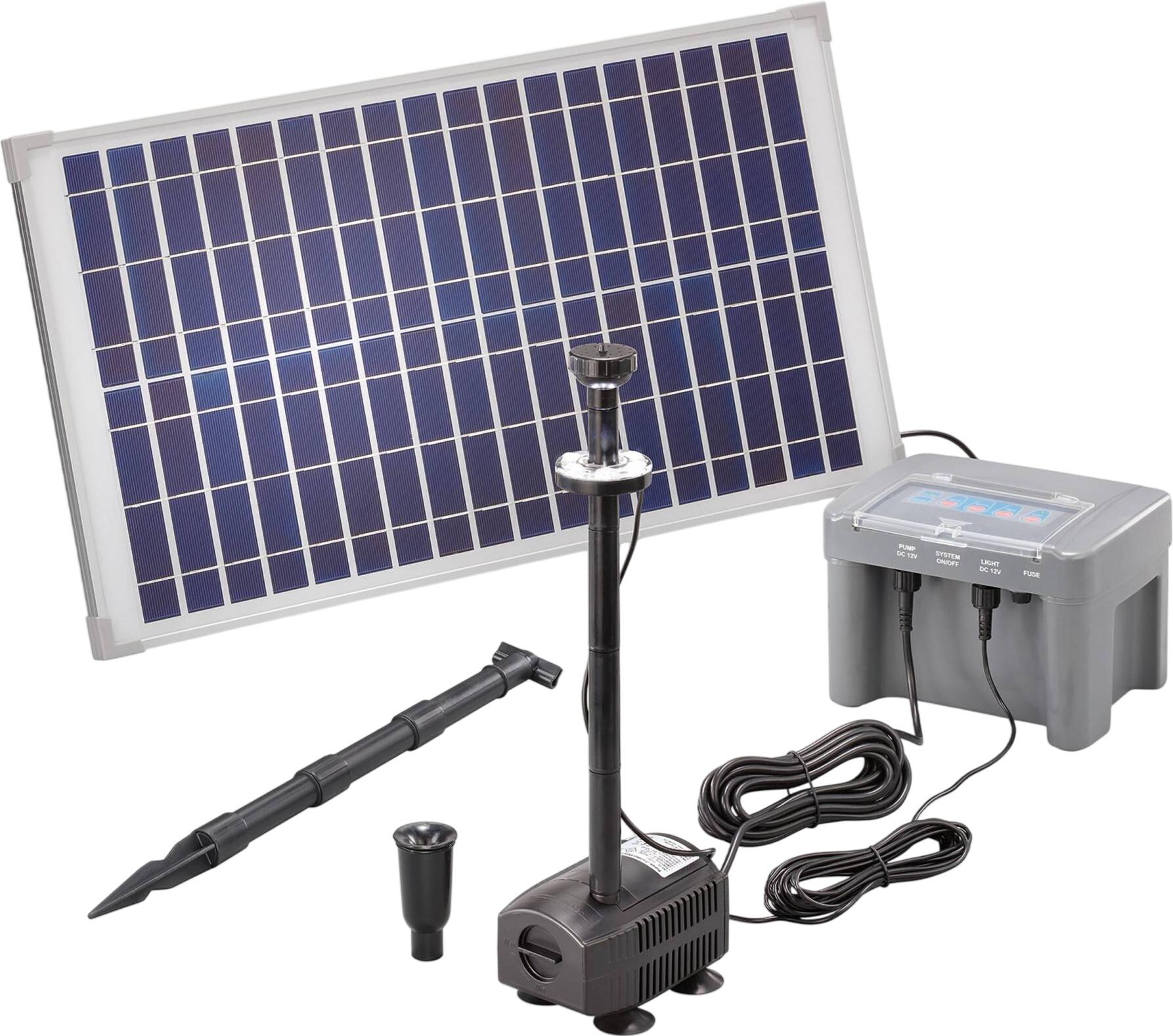 Esotec Solar Teichpumpenset 25/650 mit 12 Ah Pb Akkuspeicher (101925)