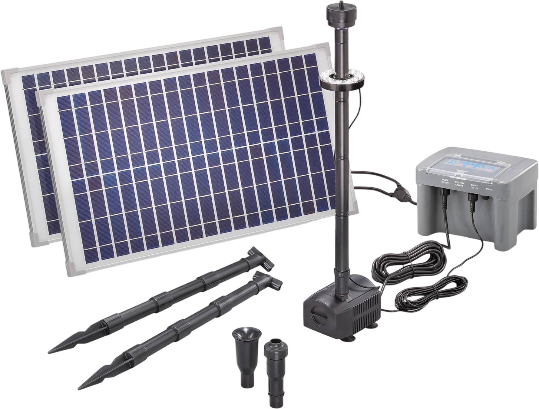 Esotec Solar Teichpumpenset 50/1300 mit 12 Ah Pb Akkuspeicher (101926)