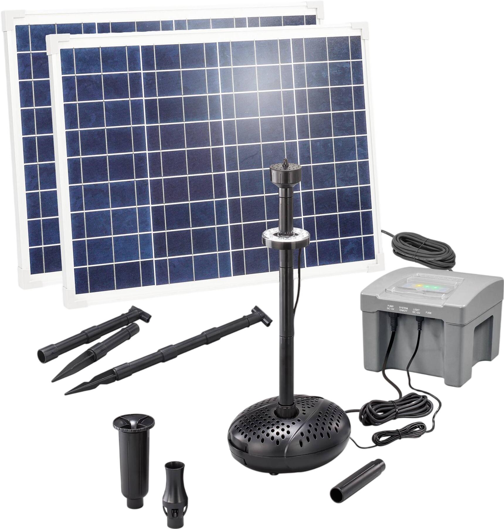 Esotec Solar Teichpumpenset 100/4000 mit 24 Ah LiFePO4 Akkuspeicher (101941)