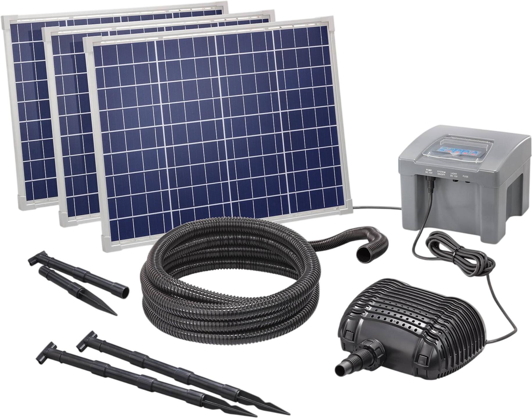 Esotec Solar Bachlaufpumpenset 150/3500 mit 24 Ah Pb Akkuspeicher (101976) Esotec Solar Bachlaufpumpenset 150/3500 mit 24 Ah Pb Akkuspeicher (101976)