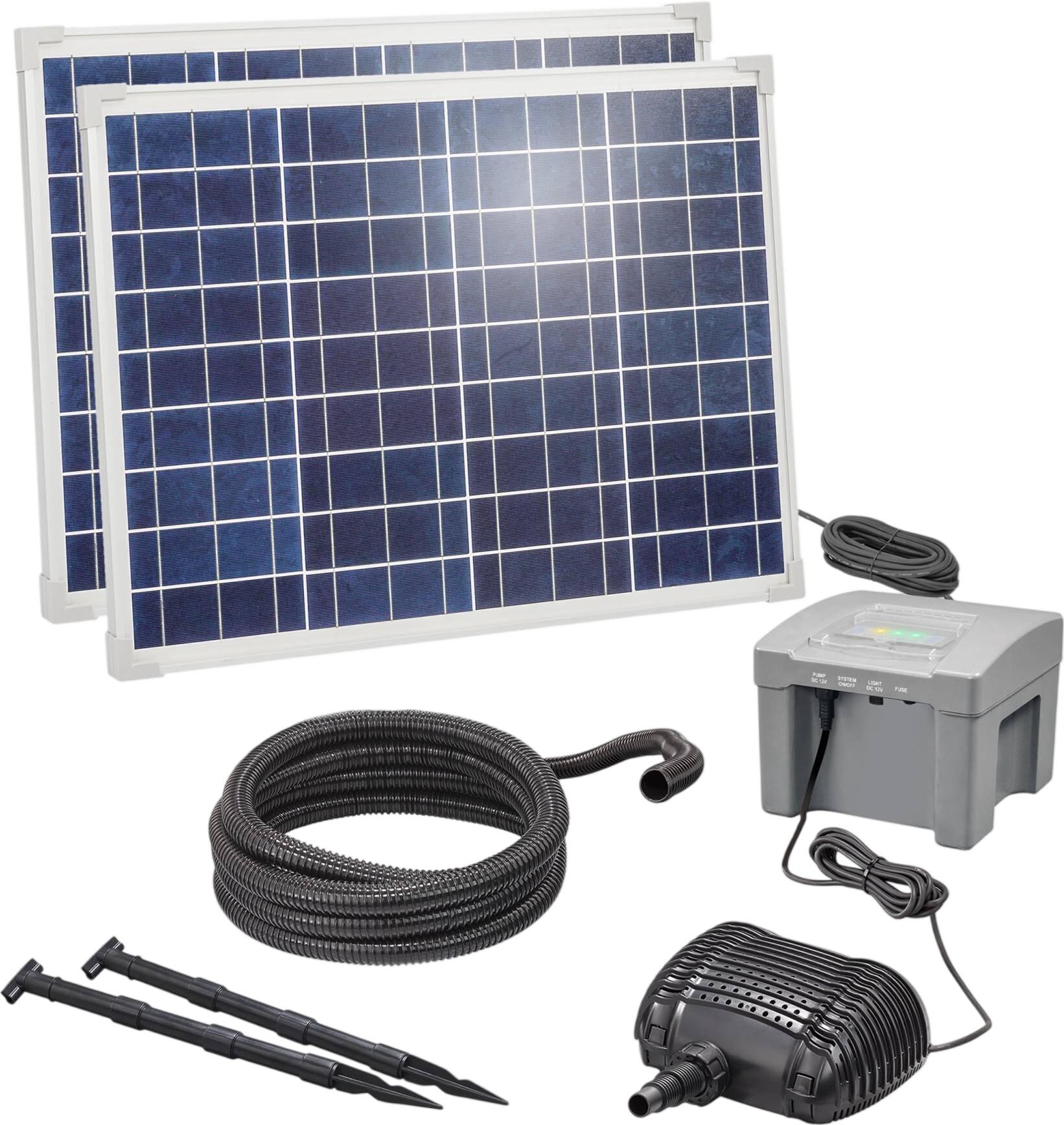 Esotec Solar Bachlaufpumpenset 100/1900 für UVC mit 24 Ah LiFePO4 Akku (101944) Esotec Solar Bachlaufpumpenset 100/1900 für UVC mit 24 Ah LiFePO4 Akku (101944)