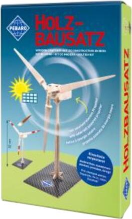 Pebaro Solar Holzbausatz Windrad