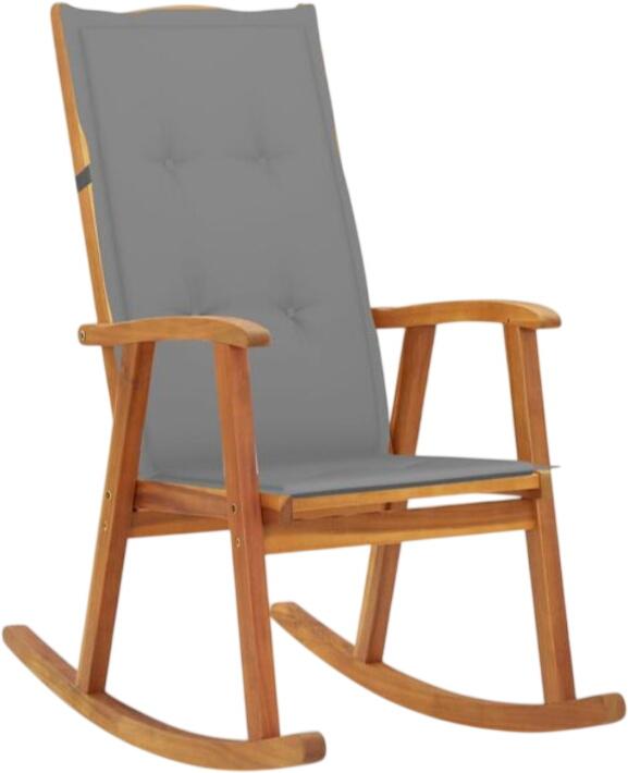 vidaXL Schaukelstuhl mit Auflagen Massivholz Akazie (3064180)