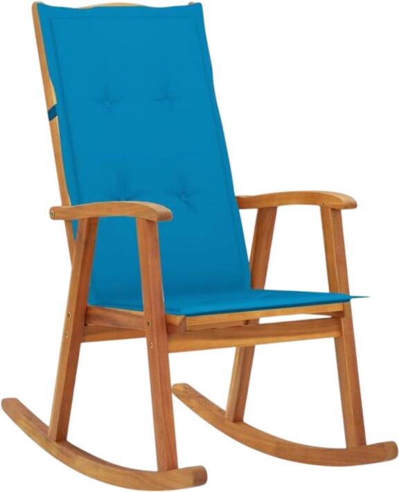 vidaXL Schaukelstuhl mit Auflagen Massivholz Akazie (3064183)