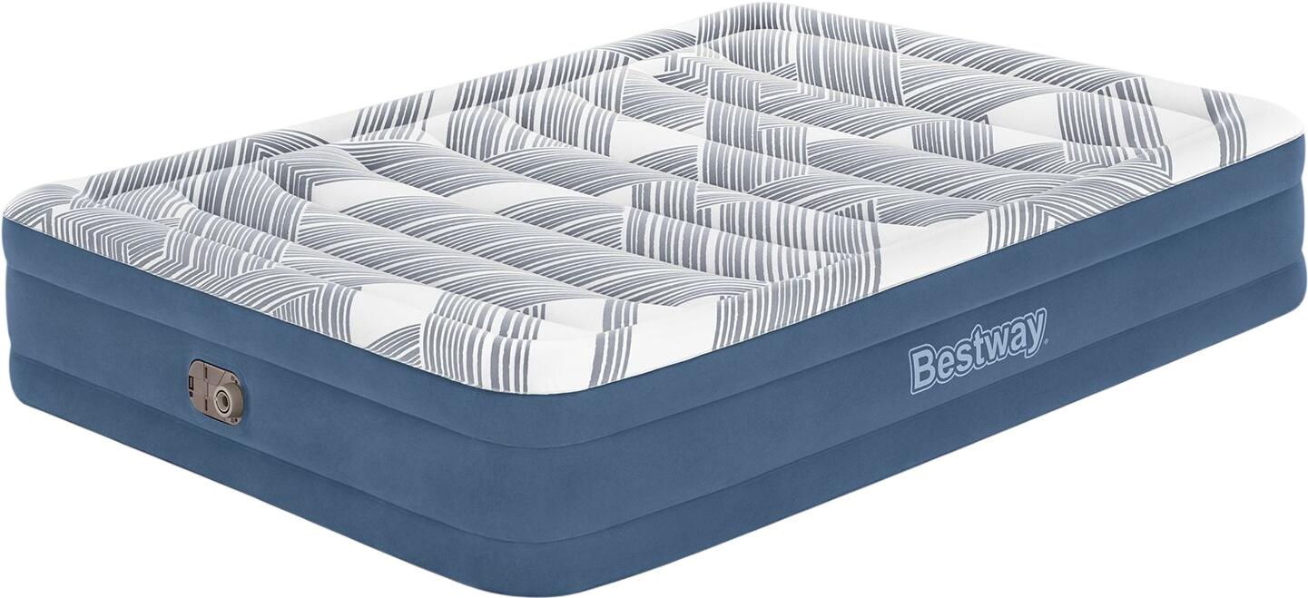 Bestway TriTech Doppelluftbett Fashion Flock mit Elektropumpe 203 x 152 x 36 cm (6712Y_25)