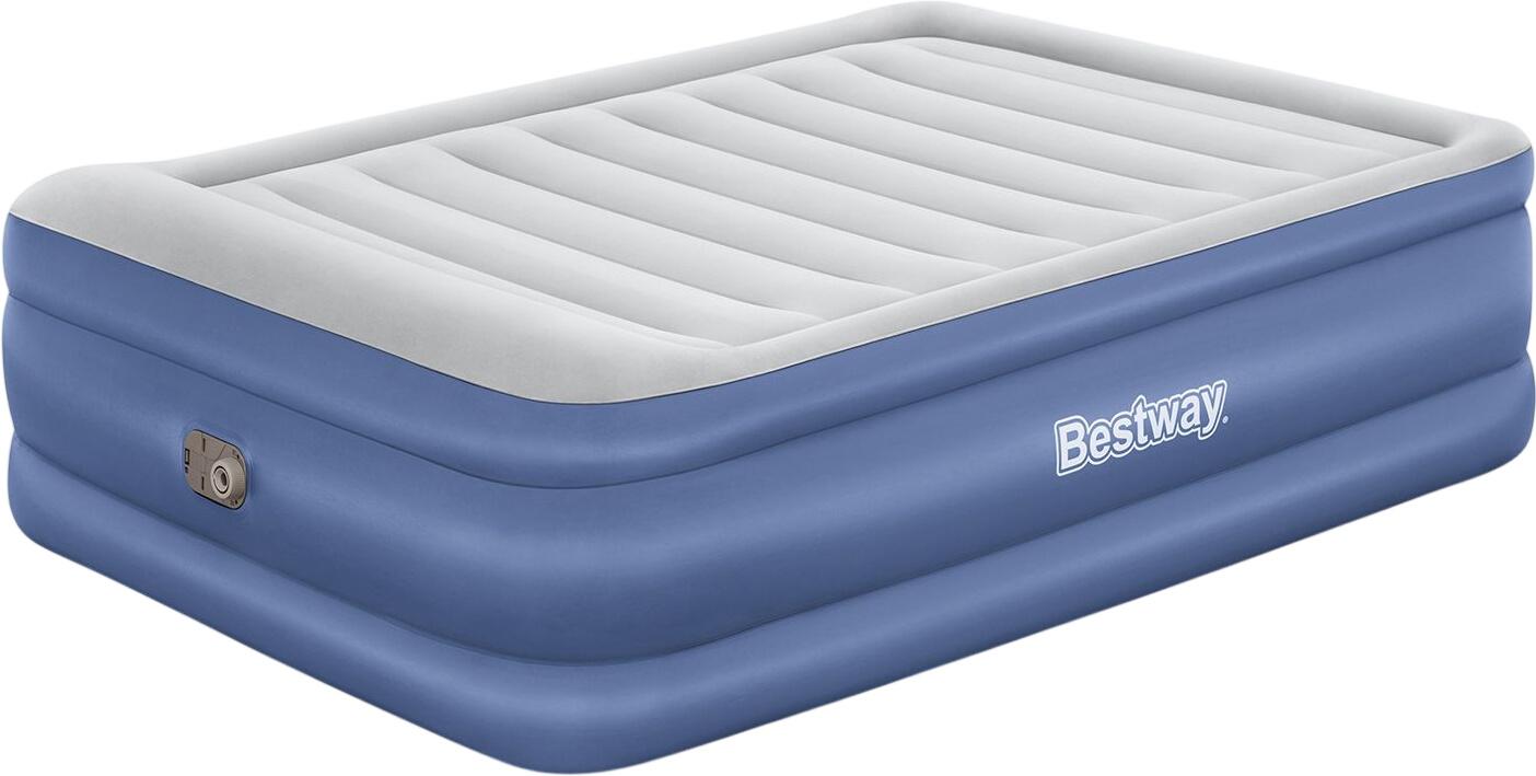 Bestway TriTech Doppelluftbett mit integrierter Elektropumpe 203 x 152 x 61 cm (67690_26)