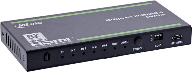 Inline HDMI Switch 4-fach mit USB-C (57885B) Inline HDMI Switch 4-fach mit USB-C (57885B)