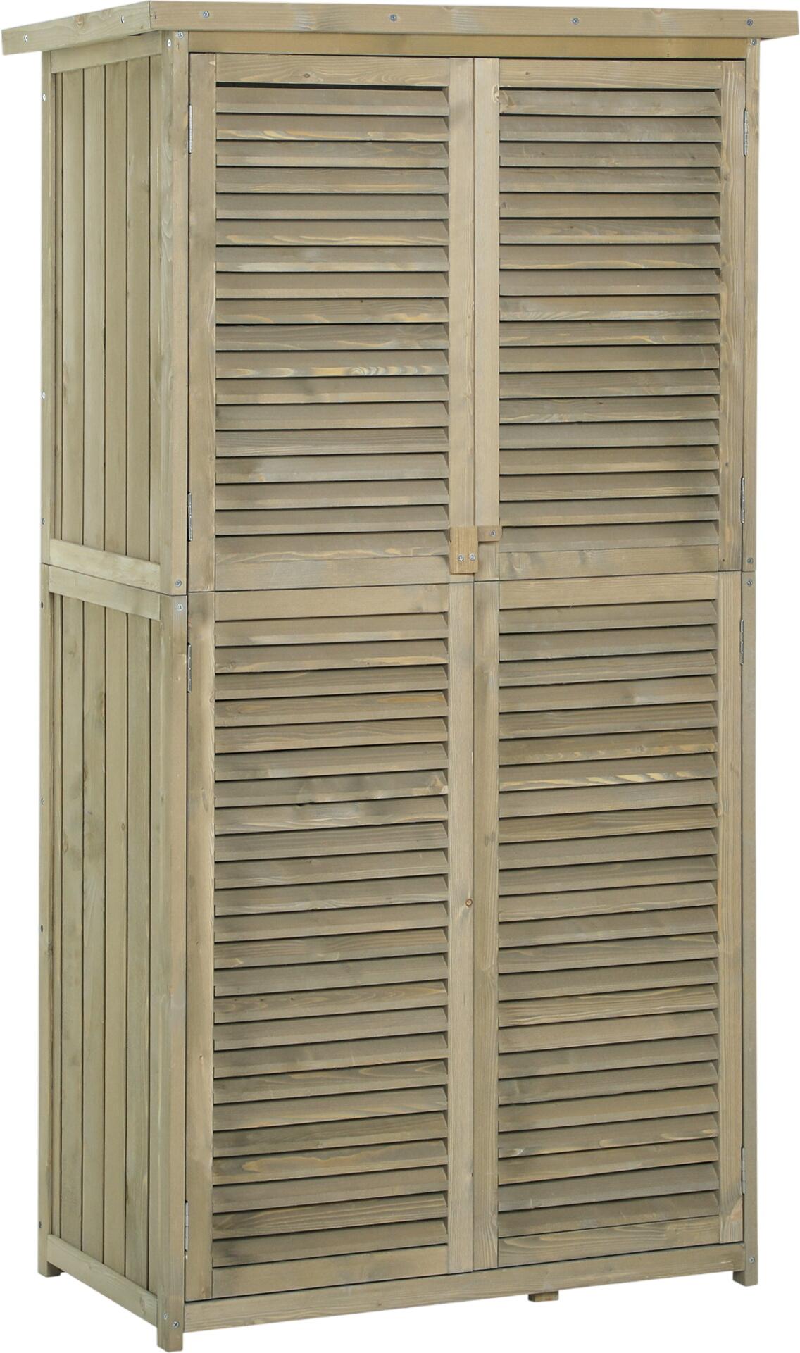 Outsunny Gartenschrank 87 x 46,5 x 160 cm (845-215GY) Outsunny Gartenschrank 87 x 46,5 x 160 cm (845-215GY)