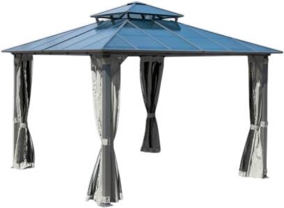 Brast Alu Pavillon PAGODE 3,5x3,5m mit Moskitonetz (1004253006)