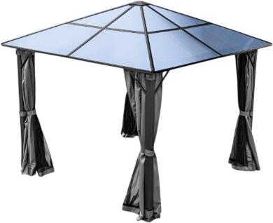 Brast Alu Pavillon PREMIUM mit festem Dach 3x3m (1004341001) Brast Alu Pavillon PREMIUM mit festem Dach 3x3m (1004341001)