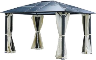 Brast Alu Pavillon PREMIUM mit festem Dach 3x4m (1004214009) Brast Alu Pavillon PREMIUM mit festem Dach 3x4m (1004214009)