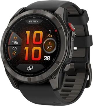 Garmin Fenix 8 Pro AMOLED Sapphire 51 mm DLC-Titan Silikon-Armband