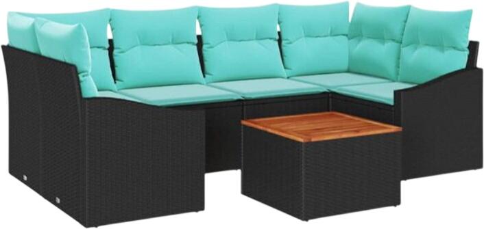 vidaXL Gartensofa-Set Polyrattan 7-tlg. (3347788)