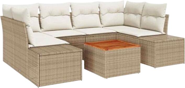 vidaXL Gartensofa-Set Polyrattan 7-tlg. (3347911) vidaXL Gartensofa-Set Polyrattan 7-tlg. (3347911)