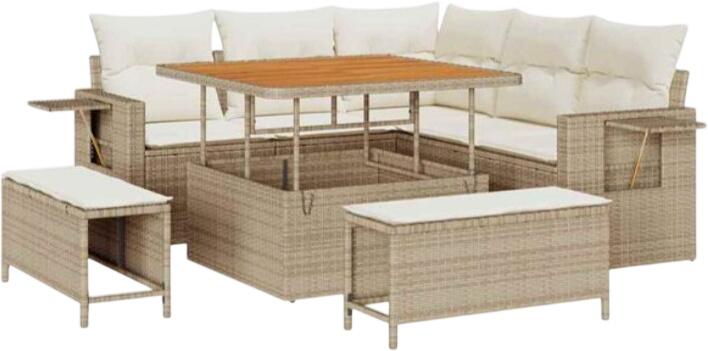 vidaXL Gartensofa-Set Polyrattan 8-tlg. (3361736) vidaXL Gartensofa-Set Polyrattan 8-tlg. (3361736)
