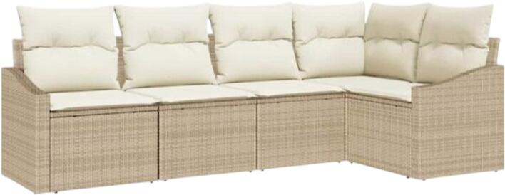 vidaXL Gartensofa-Set Polyrattan 5-tlg. (3346721) vidaXL Gartensofa-Set Polyrattan 5-tlg. (3346721)