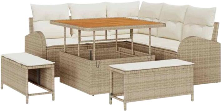 vidaXL Gartensofa-Set Polyrattan 8-tlg. (3362386) vidaXL Gartensofa-Set Polyrattan 8-tlg. (3362386)