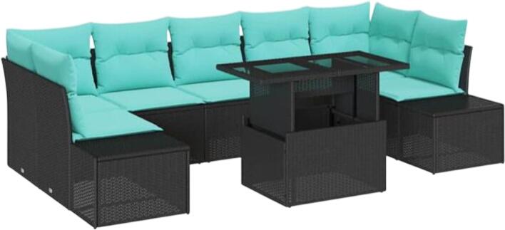 vidaXL Gartensofa-Set Polyrattan 8-tlg. (3349142)