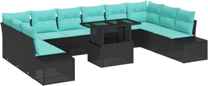 vidaXL Gartensofa-Set Polyrattan 11-tlg. (3349262) vidaXL Gartensofa-Set Polyrattan 11-tlg. (3349262)