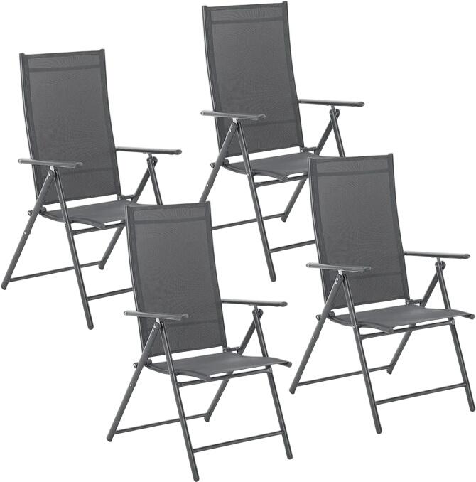 Juskys Gartenstuhl Calena 4er Set