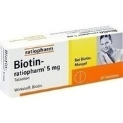 Ratiopharm Biotin-ratiopharm 5 mg Tabletten 30 Stück Ratiopharm Biotin-ratiopharm 5 mg Tabletten 30 Stück