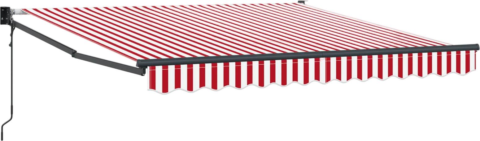 vidaXL Ausziehbare Markise Rot und Weiß 300 x 250 cm (3329990)
