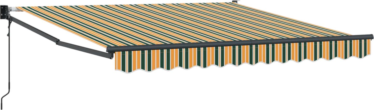 vidaXL Ausziehbare Markise Grün und Gelb 300 x 250 x 165 cm (3330170)
